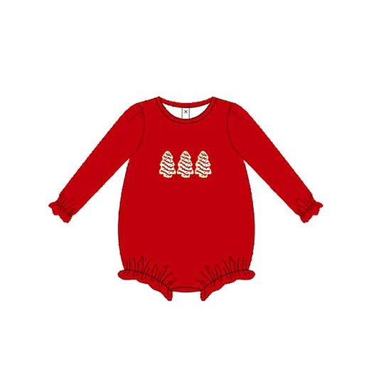 5.29LR2264 Christmas tree red long-sleeved toddler clothes