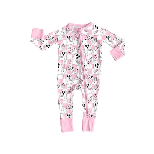 6.6LR2288 Halloween pink zipper long-sleeved toddler clothes