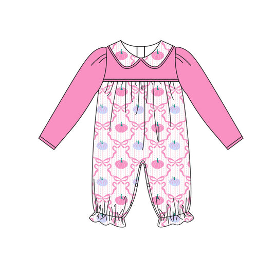 6.7LR2296 Pink Pumpkin Long Sleeve Bodysuit