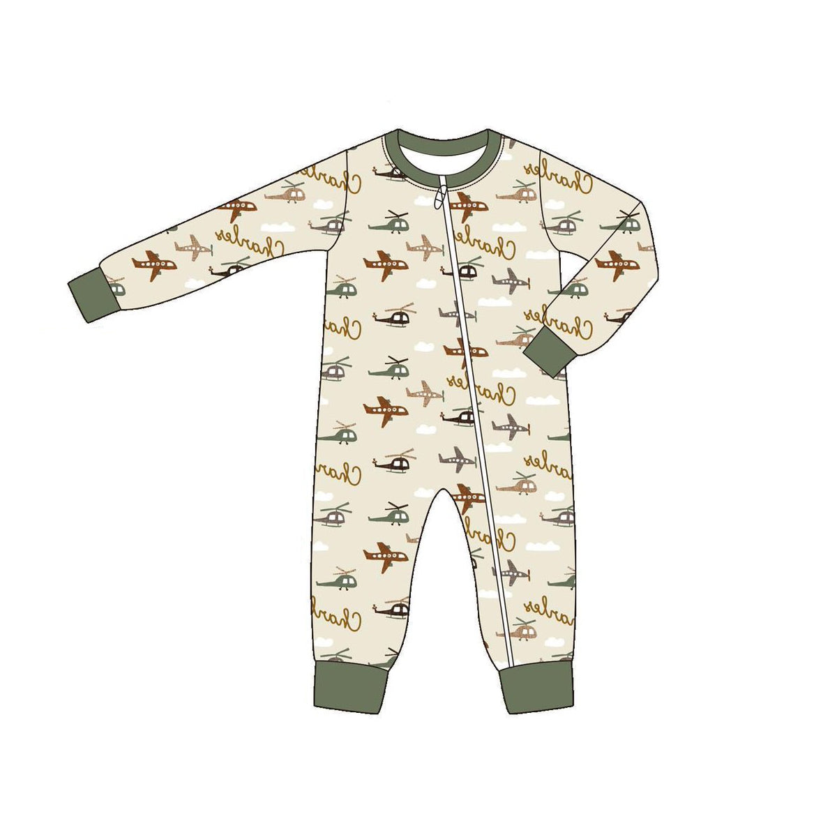 6.13LR2308 Cartoon airplane long-sleeved toddler clothes