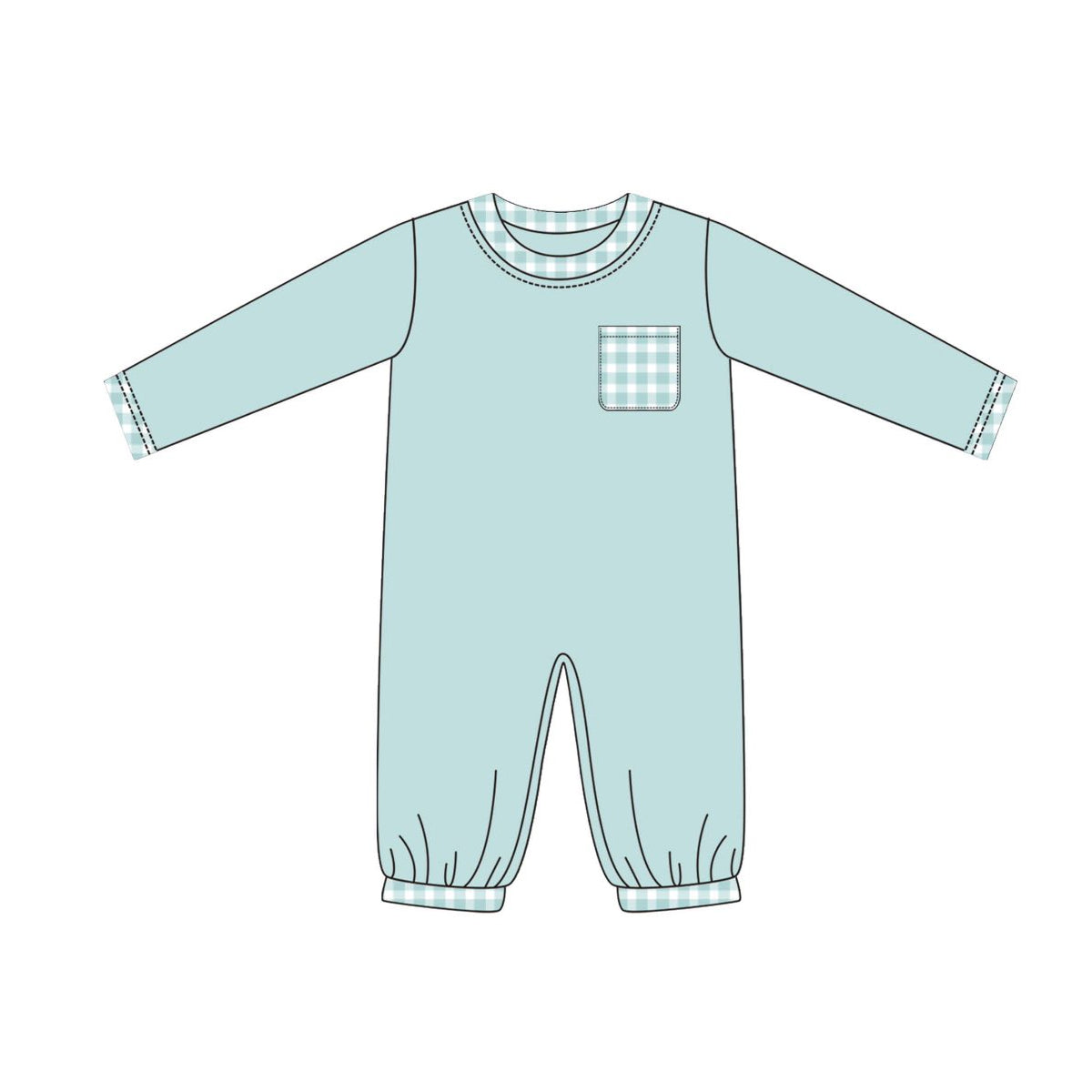 6.13LR2309 Plaid blue long-sleeved toddler clothes