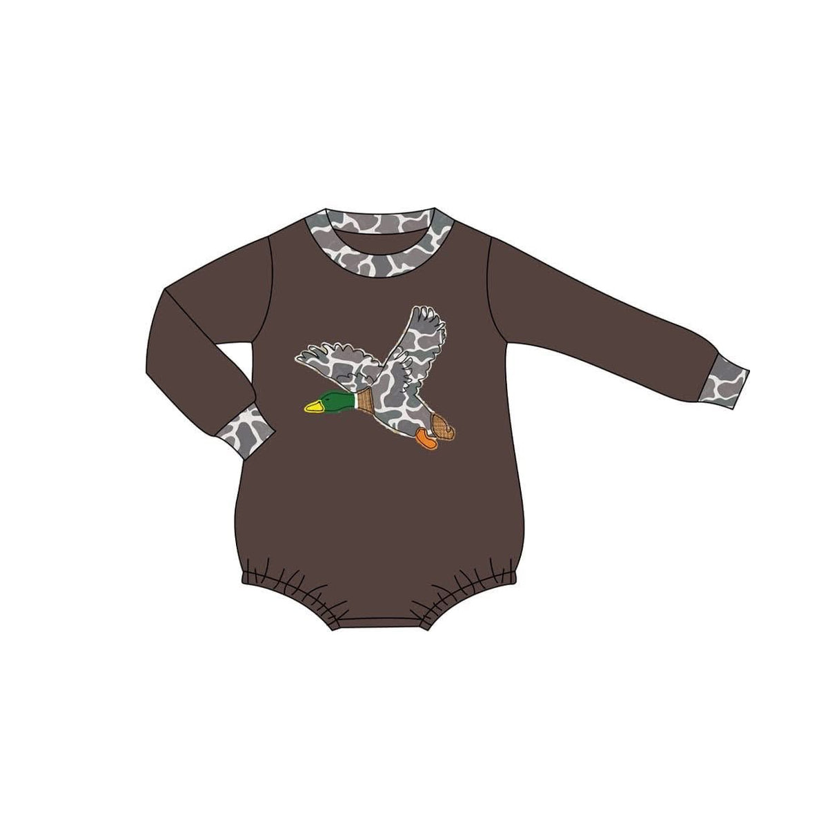 6.13LR2310 Duck Brown Long Sleeve Toddler Clothes