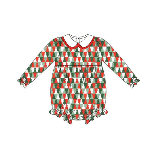 6.14LR2322 Christmas tree doll collar toddler clothes