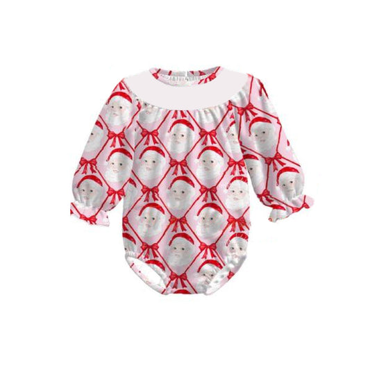 6.14LR2332 Santa Claus doll collar long sleeve toddler clothes