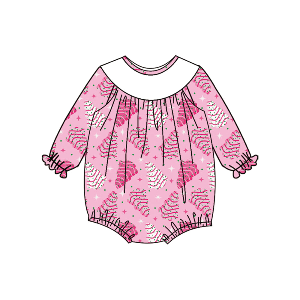 6.14LR2333 Christmas tree doll collar long sleeve toddler clothes