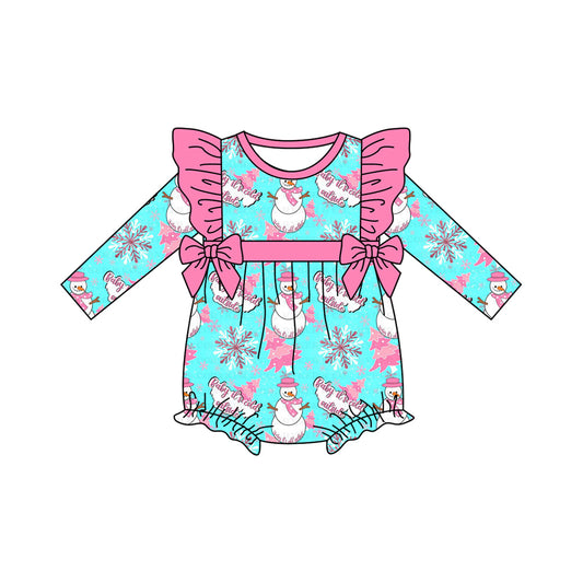 6.18LR2340 Snowman long-sleeved toddler clothes