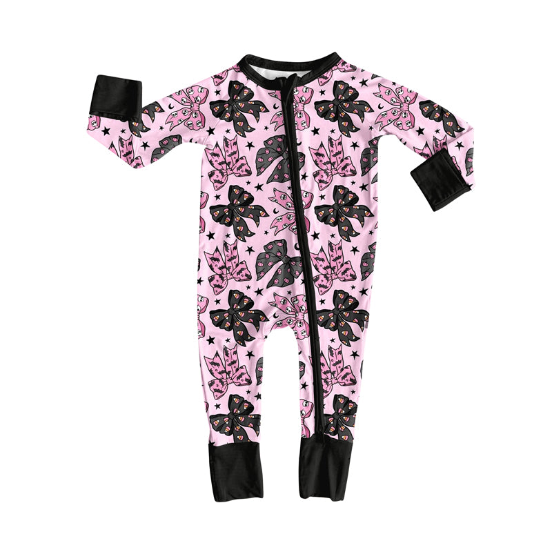 6.18LR2345 Black bow zipper toddler clothes