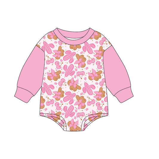7.5LR2372 Pink Cactus Hat Long Sleeve Toddler Clothes