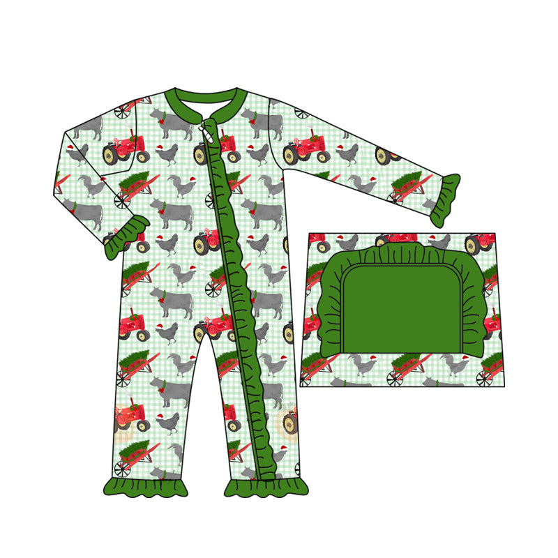 7.7LR2399 Truck Animal Long Sleeve Toddler Clothes