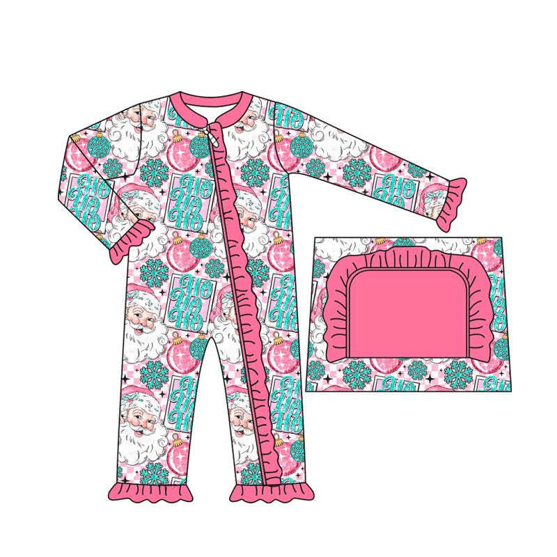 7.7LR23400 Santa Claus pink long-sleeved toddler clothes