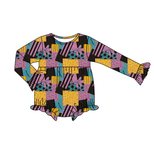 7.17LR2422 Halloween purple long-sleeved toddler clothes