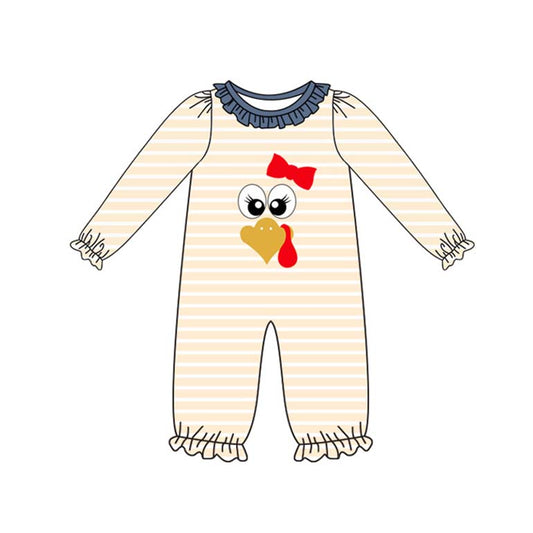 7.17LR2424 Cartoon Girls Striped Toddler Clothes