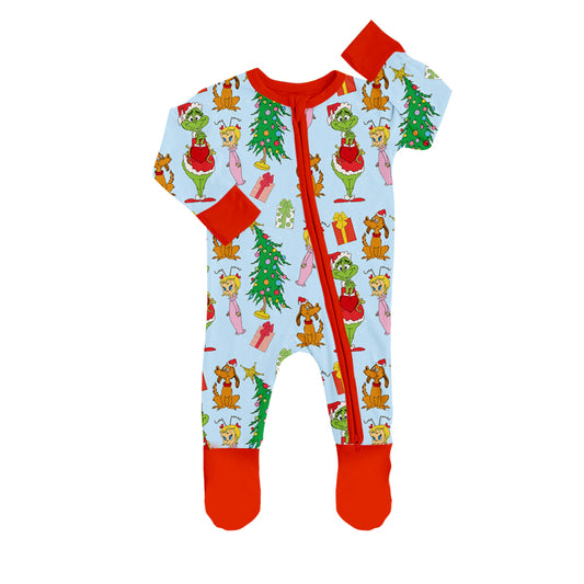 7.28LR2478grinch red baby toddler clothes