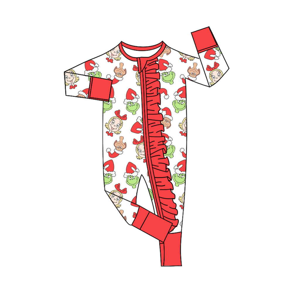 X821 LR2503 Girls Cartoon Christmas Long Sleeve Toddler Clothes