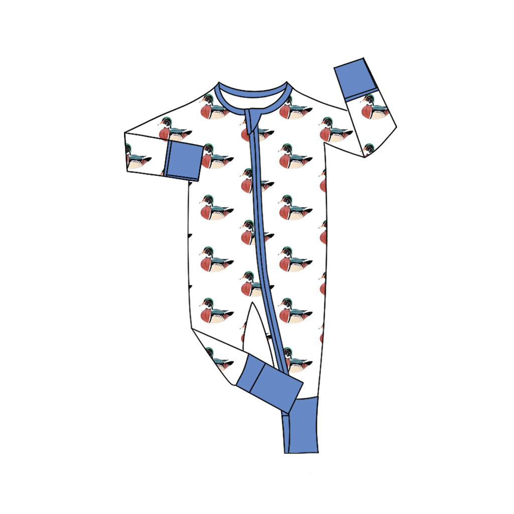 8.11LR2533 Cartoon Duck Zippered Toddler Clothes