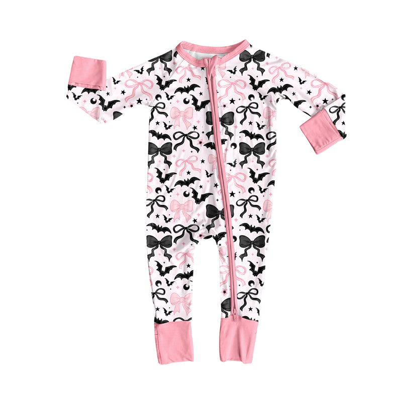 8.11LR2536 Black Bow Zipper Toddler Clothes