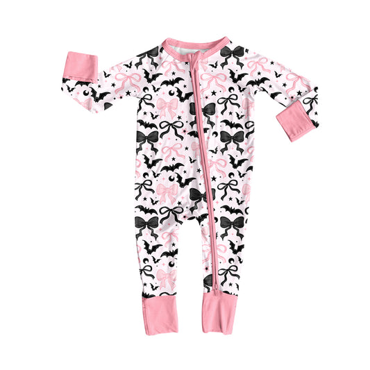 8.11LR2536 Black Bow Zipper Toddler Clothes