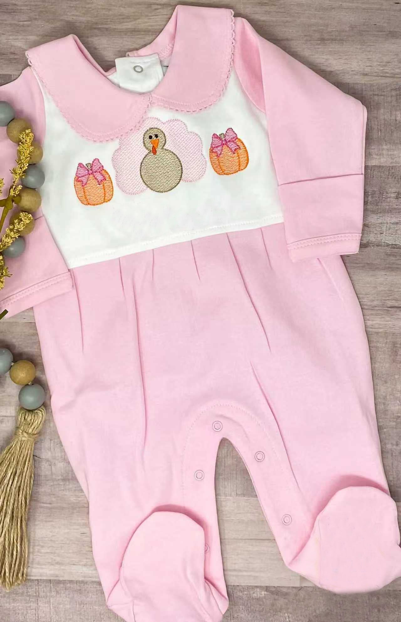 X827 LR2563 Thanksgiving Pumpkin Toddler Clothes