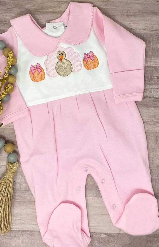 X827 LR2563 Thanksgiving Pumpkin Toddler Clothes