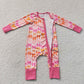 RTS NO MOQ milk silk LR2567 Baby Girls Long Sleeves Bows Two Way Ruffle Zip Convertible Rompers