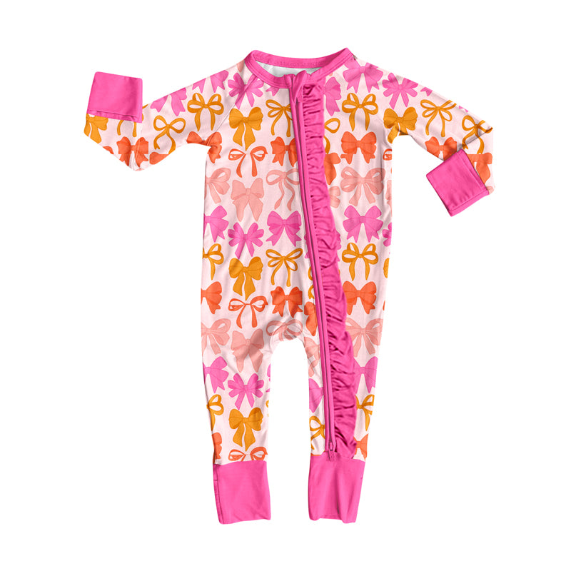X820 LR2567 Rose Red Bow Toddler Clothes