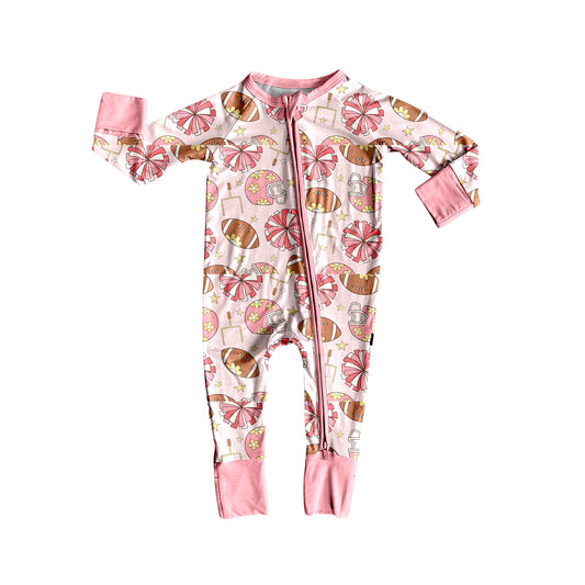 X821LR2573 Football Fireworks Pink Baby Clothes