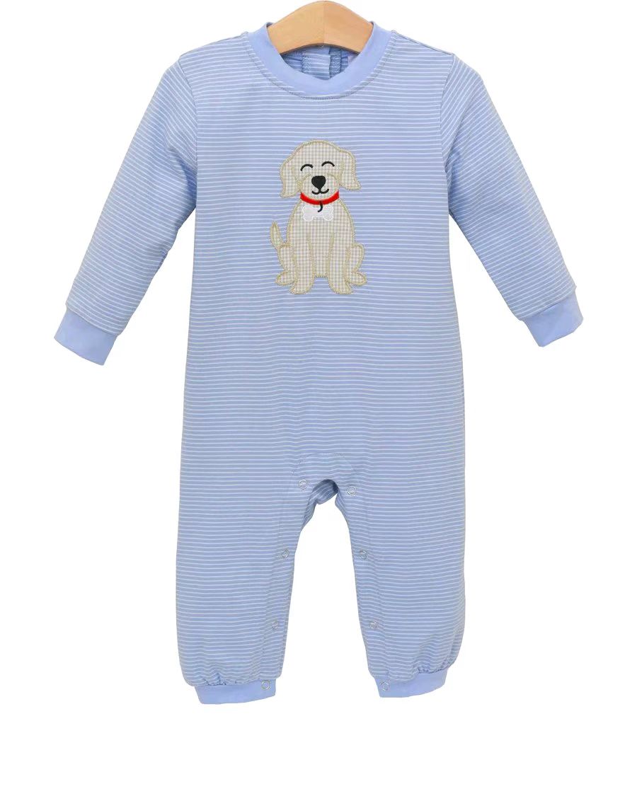 X819 LR2579 Puppy Blue Long Sleeve Toddler Clothes