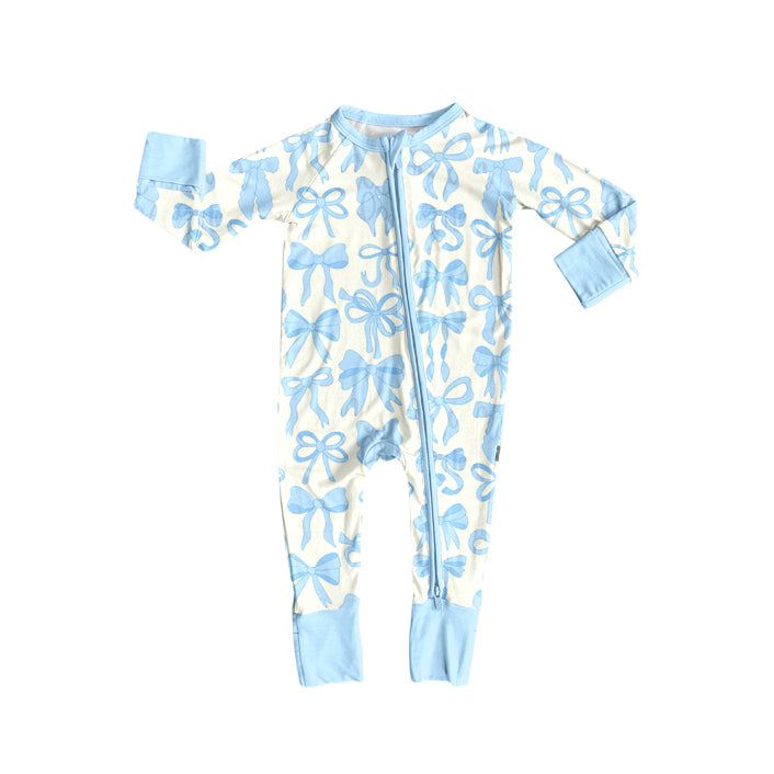 X819 LR2581 blue bow long-sleeved toddler clothes