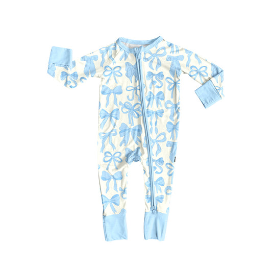 X819 LR2581 blue bow long-sleeved toddler clothes