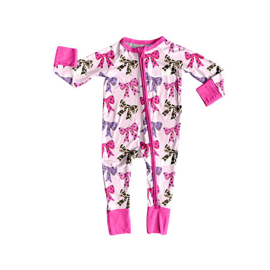 X820 LR2585 Bowknot Long Sleeve Toddler Clothes