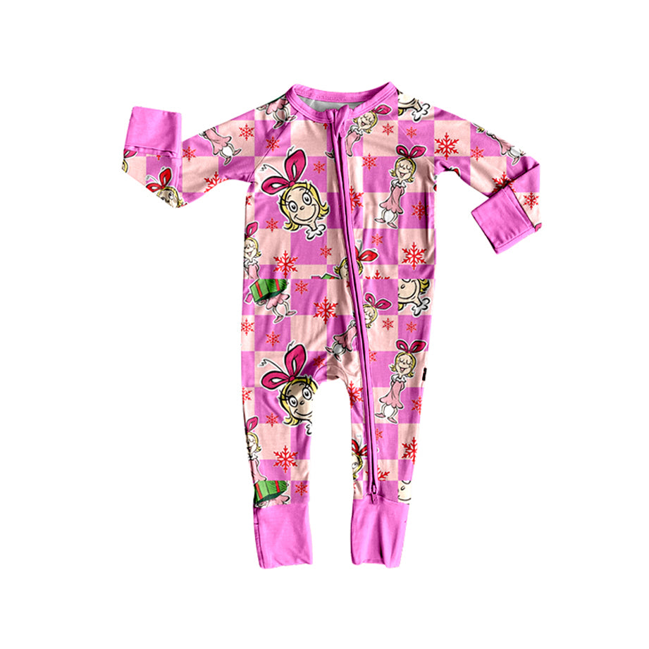 X911 LR2611 rose red grinch long-sleeved toddler uniform