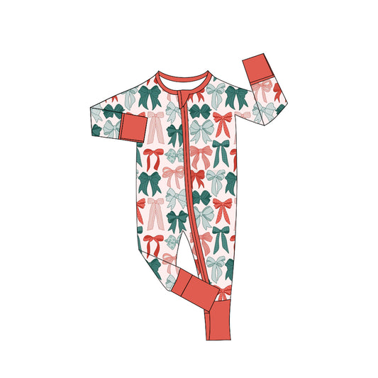 X906 LR2623 Red Bow Long-Sleeved Toddler Clothes