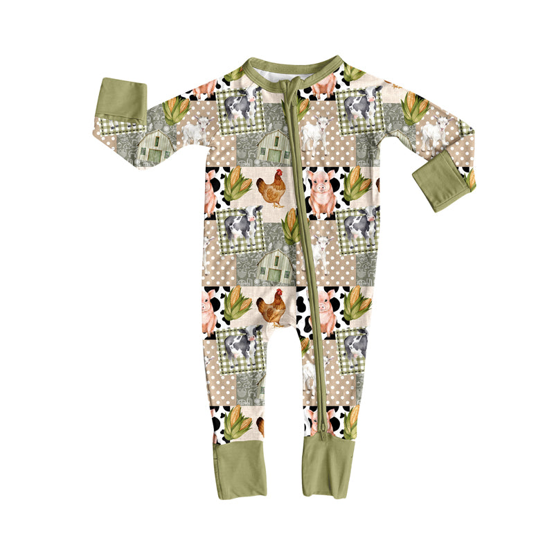 X906 LR2629 Chicken and Pig Zippered Toddler Clothes