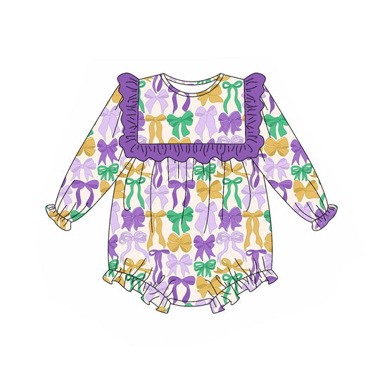 X905 LR2642 Purple Bow Girls' Toddler Clothes