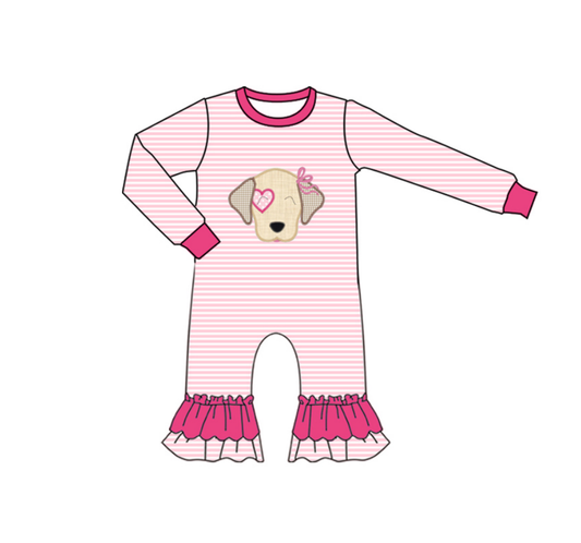 X910 LR2660 Pink Cartoon Puppy Toddler Clothes