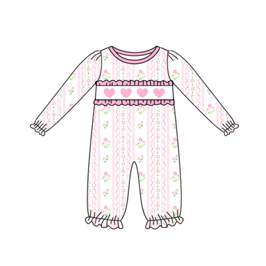 X925 LR2714 Heart-shaped pink long-sleeved toddler uniform