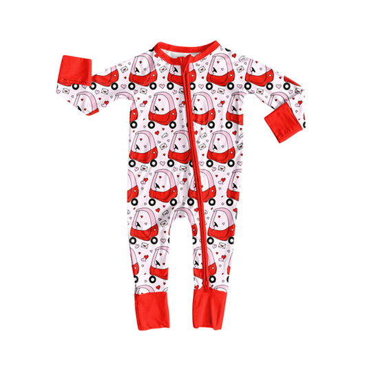 X925 LR2716 Cartoon Red Zipper Long-Sleeved Toddler Clothes