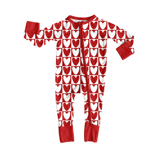 X925 LR2717 Heart Zipper Long-Sleeved Toddler Clothes