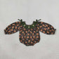 NEW RTS NO MOQ milk silk LR2728 Embroidery Deer Baby Girls Green Leaves Camo Hunting Bows Romper