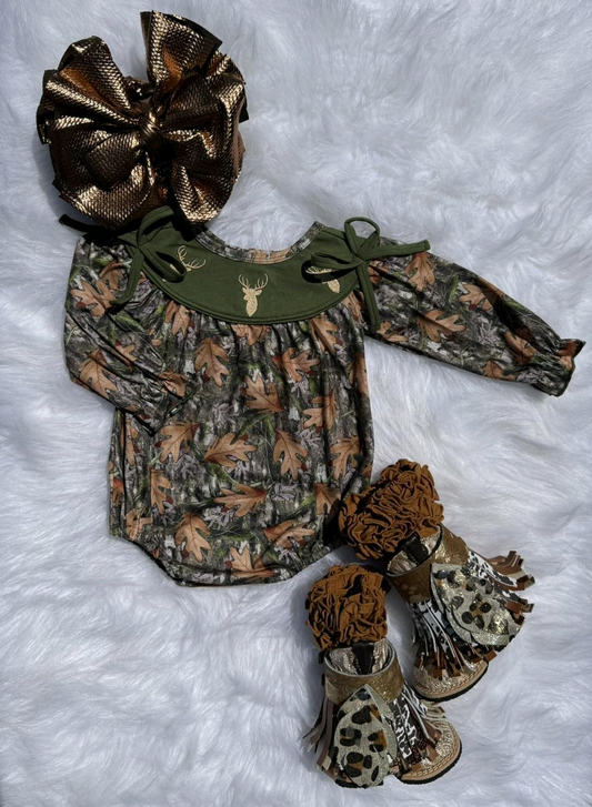 X930 LR2728 Camouflage Leaf Toddler Clothes