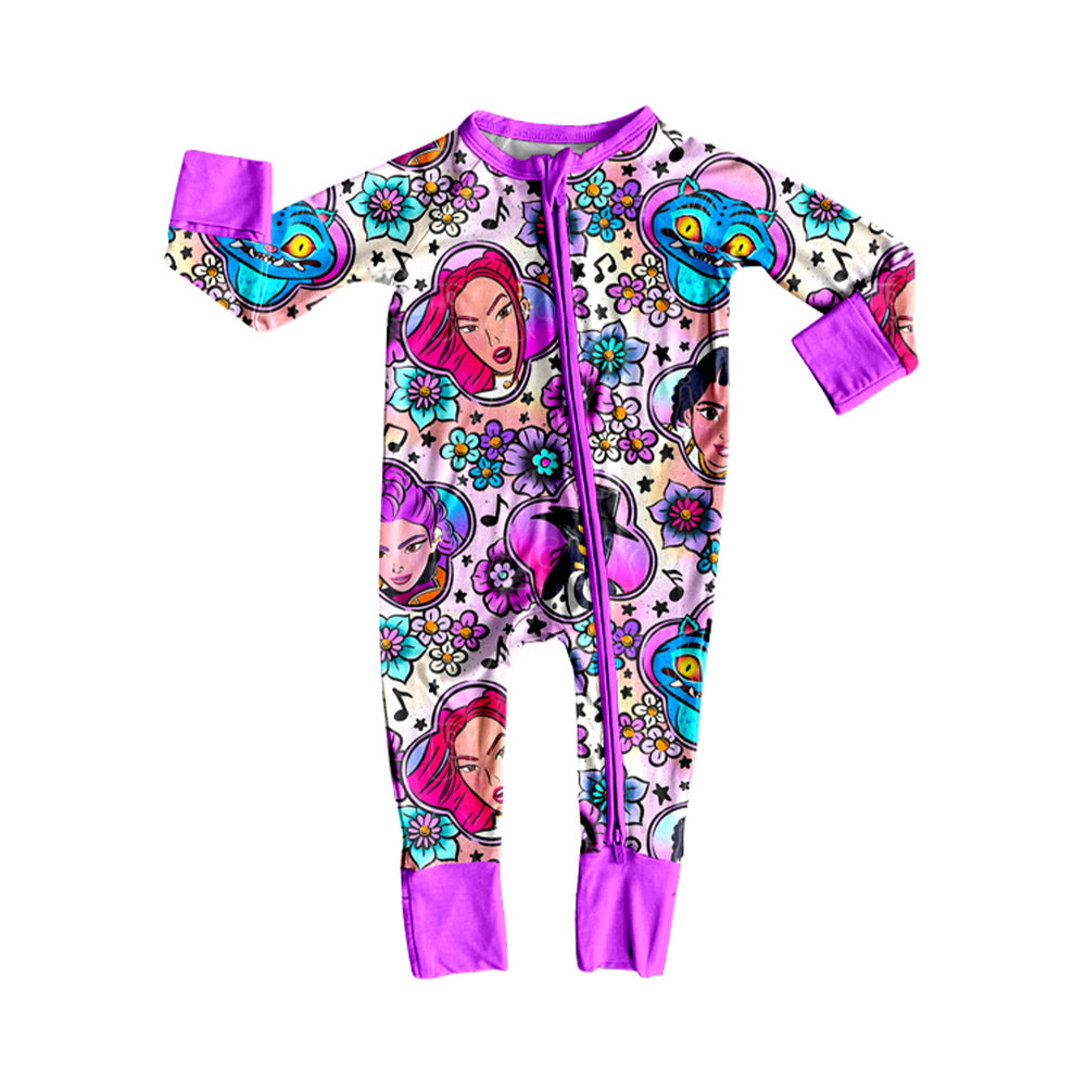 X930 LR2732 Purple Cartoon Baby Toddler Clothes