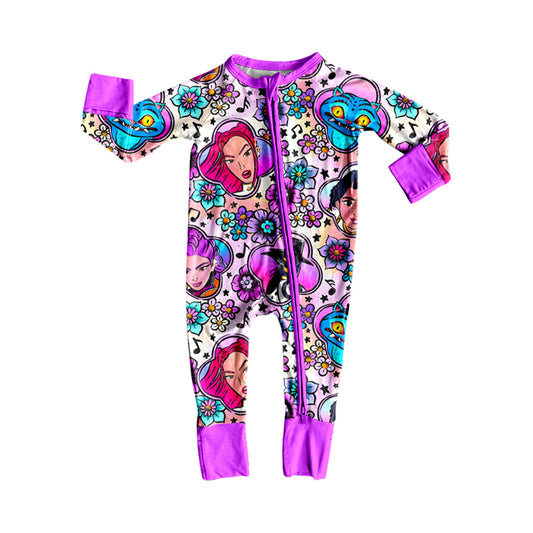 X930 LR2732 Purple Cartoon Baby Toddler Clothes