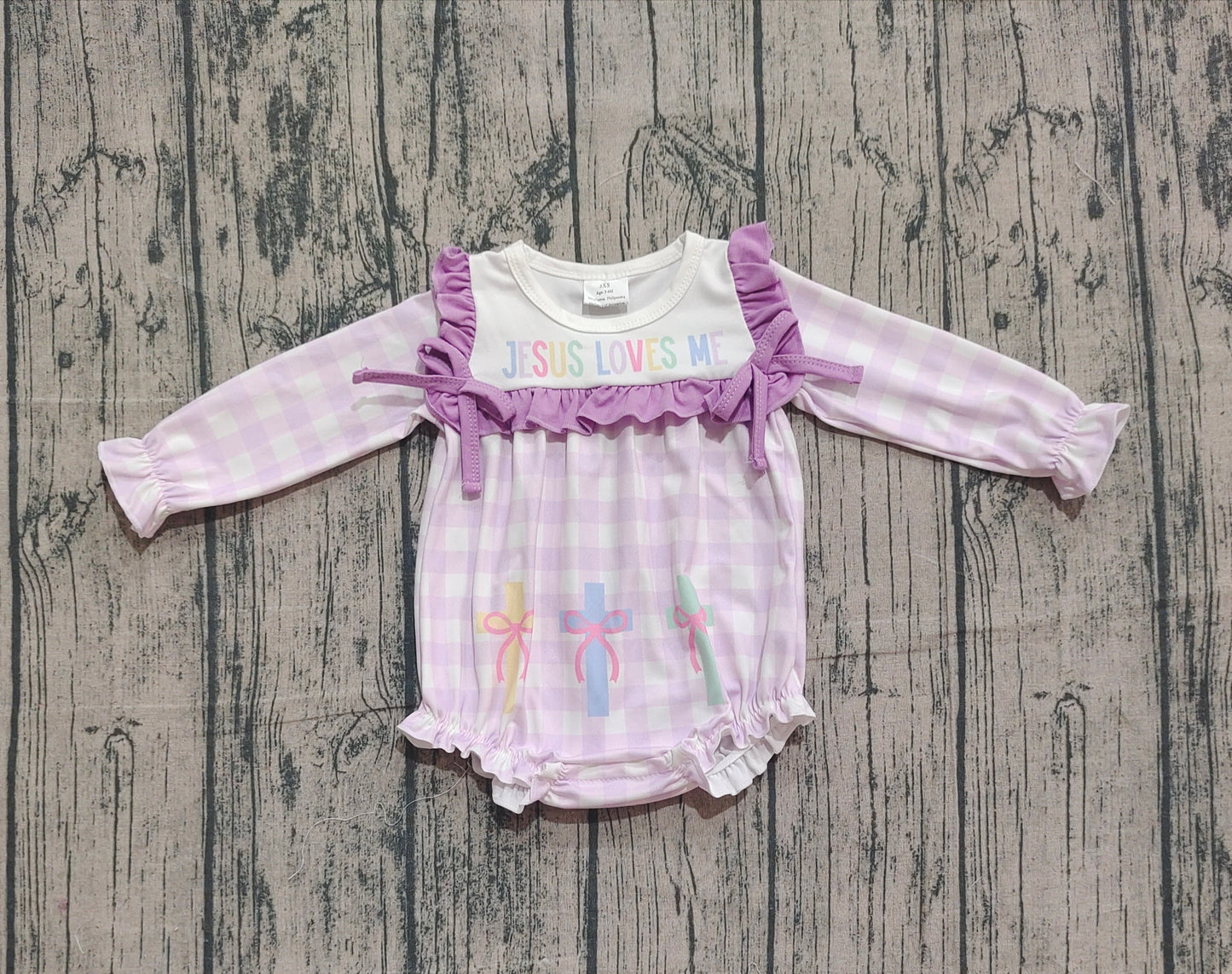 X926 LR2740 Plaid Purple Toddler Clothes
