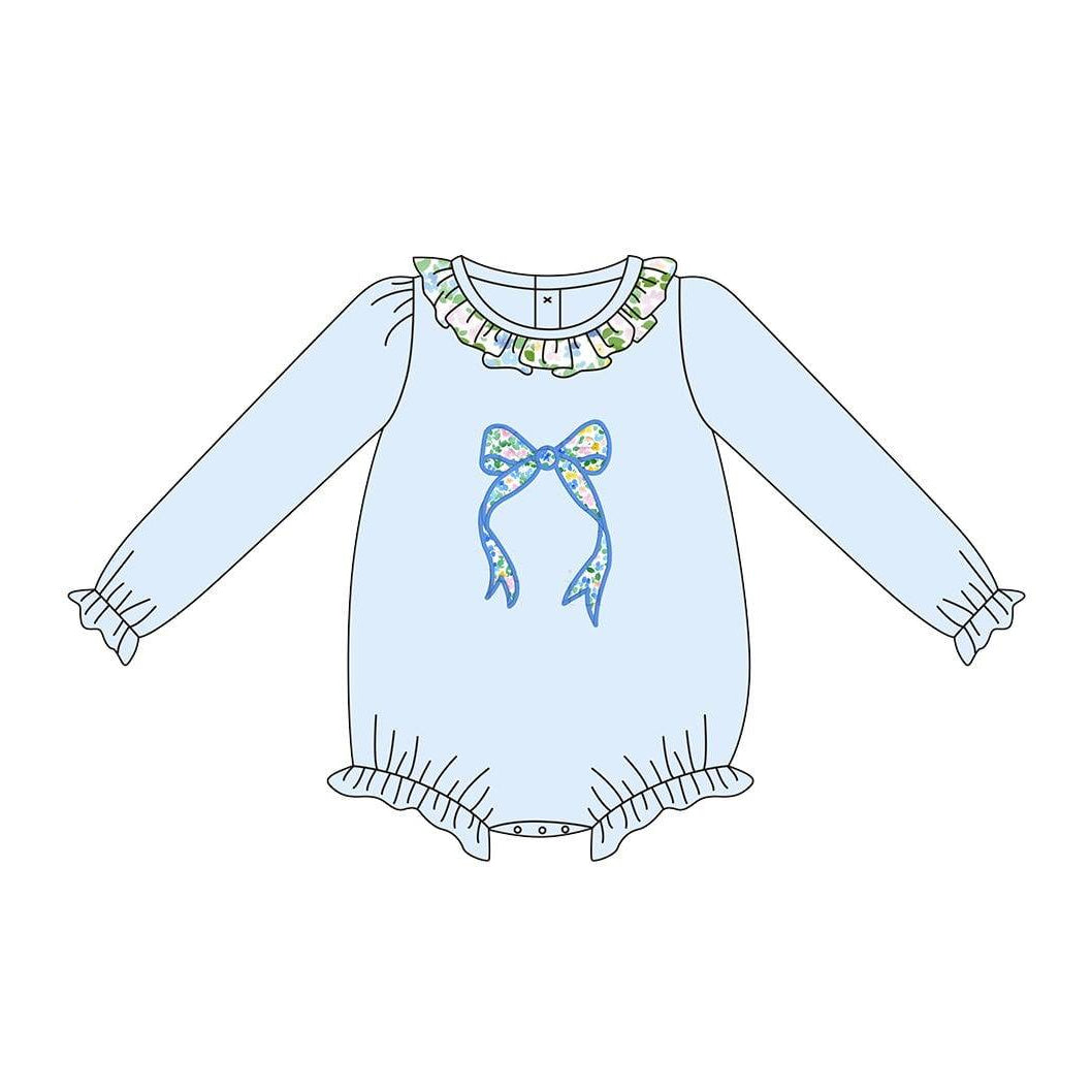 X929 LR2742 Bow-knot Blue Toddler Clothes