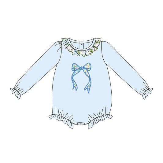 X929 LR2742 Bow-knot Blue Toddler Clothes