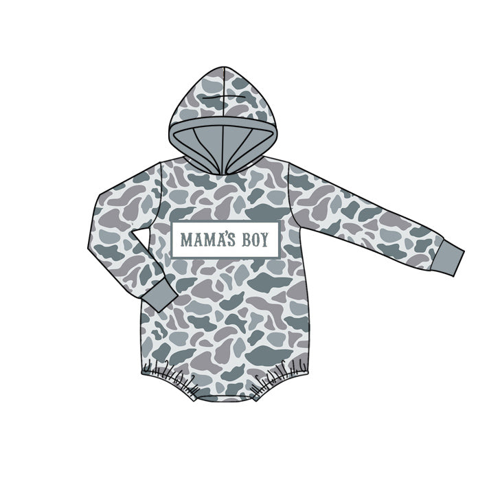 X10.14 LR2794 Mom's Boys Light Gray Camouflage Hooded Toddler Clothes