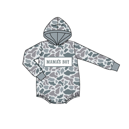 X10.14 LR2794 Mom's Boys Light Gray Camouflage Hooded Toddler Clothes