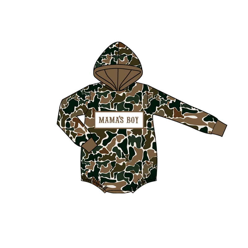 X10.14 LR2796 Mom's Boy Brown Camouflage Hooded Toddler Clothes