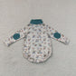 RTS NO MOQ  milk silk LR3052 Baby Boys Long Sleeve Ducks Plaid Hunting Zip Rompers