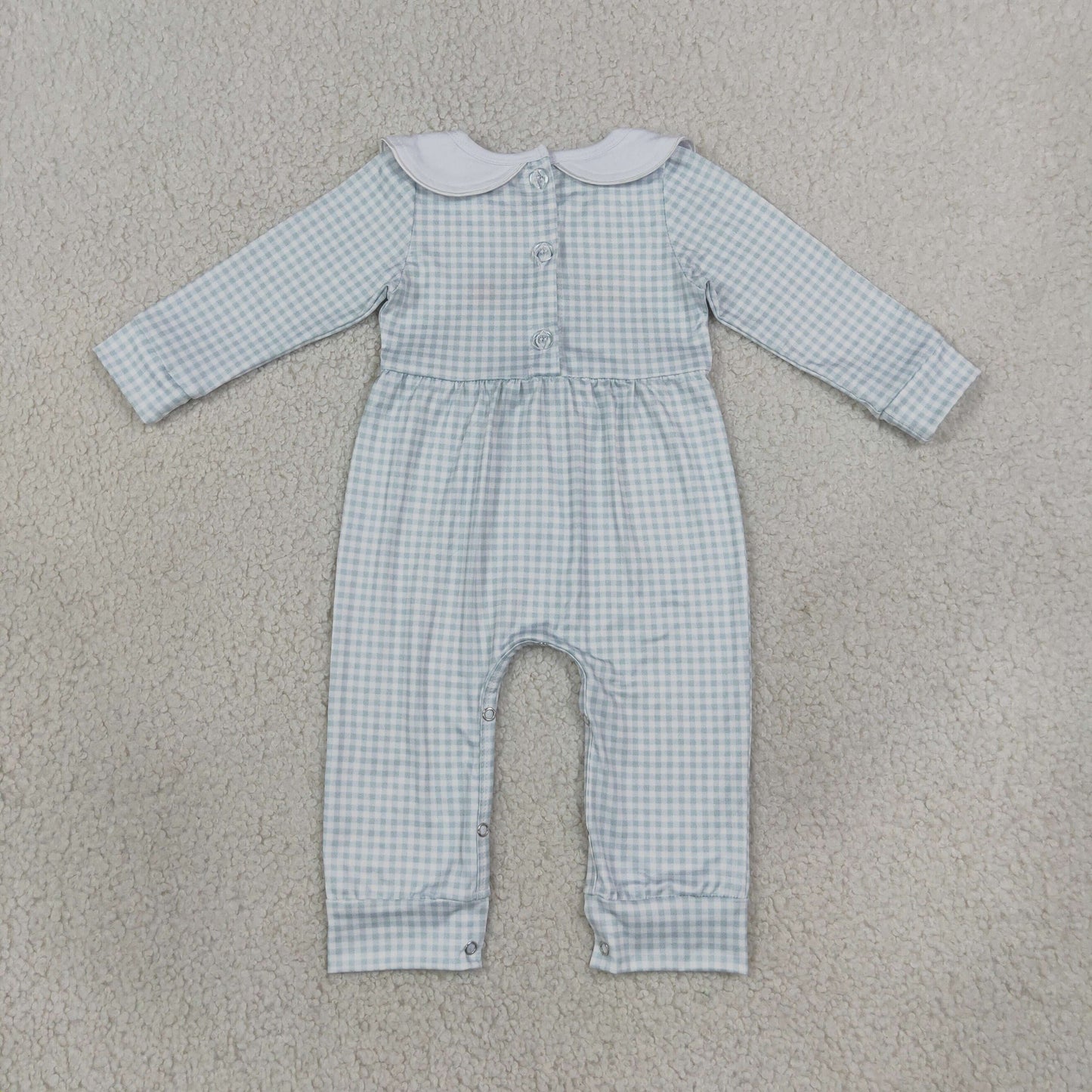 NEW RTS NO MOQ milk silk LR3105 Embroidery Turkey Pumpkins Baby Kids Thanksgiving Pant Rompers